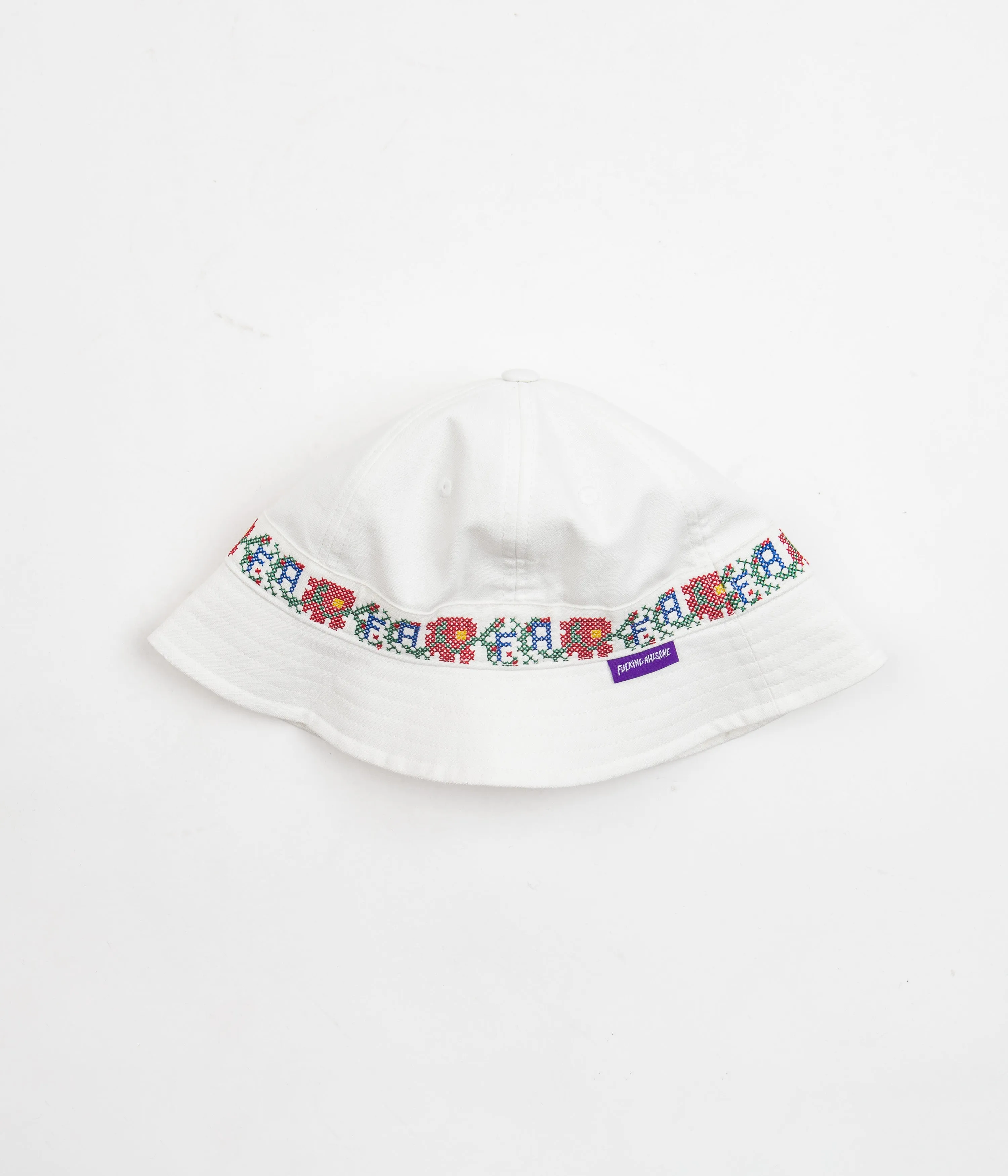 Fucking Awesome Tetris Bucket Hat - White