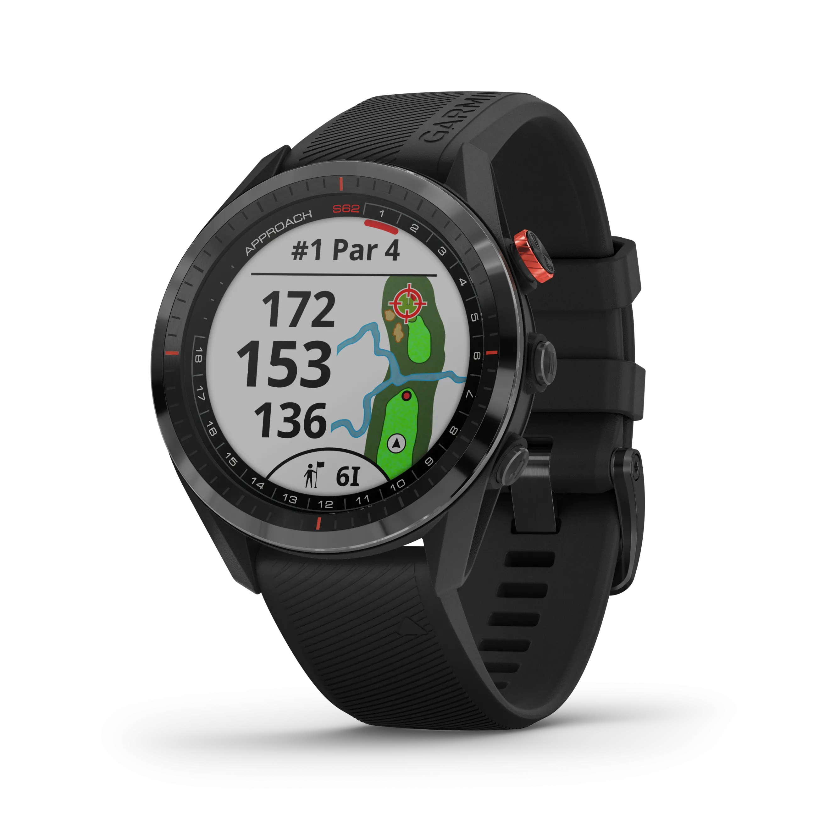 Garmin Approach S62, Premium Golf GPS Watch, Built-in Virtual Caddie, Mapping and Full Color Screen