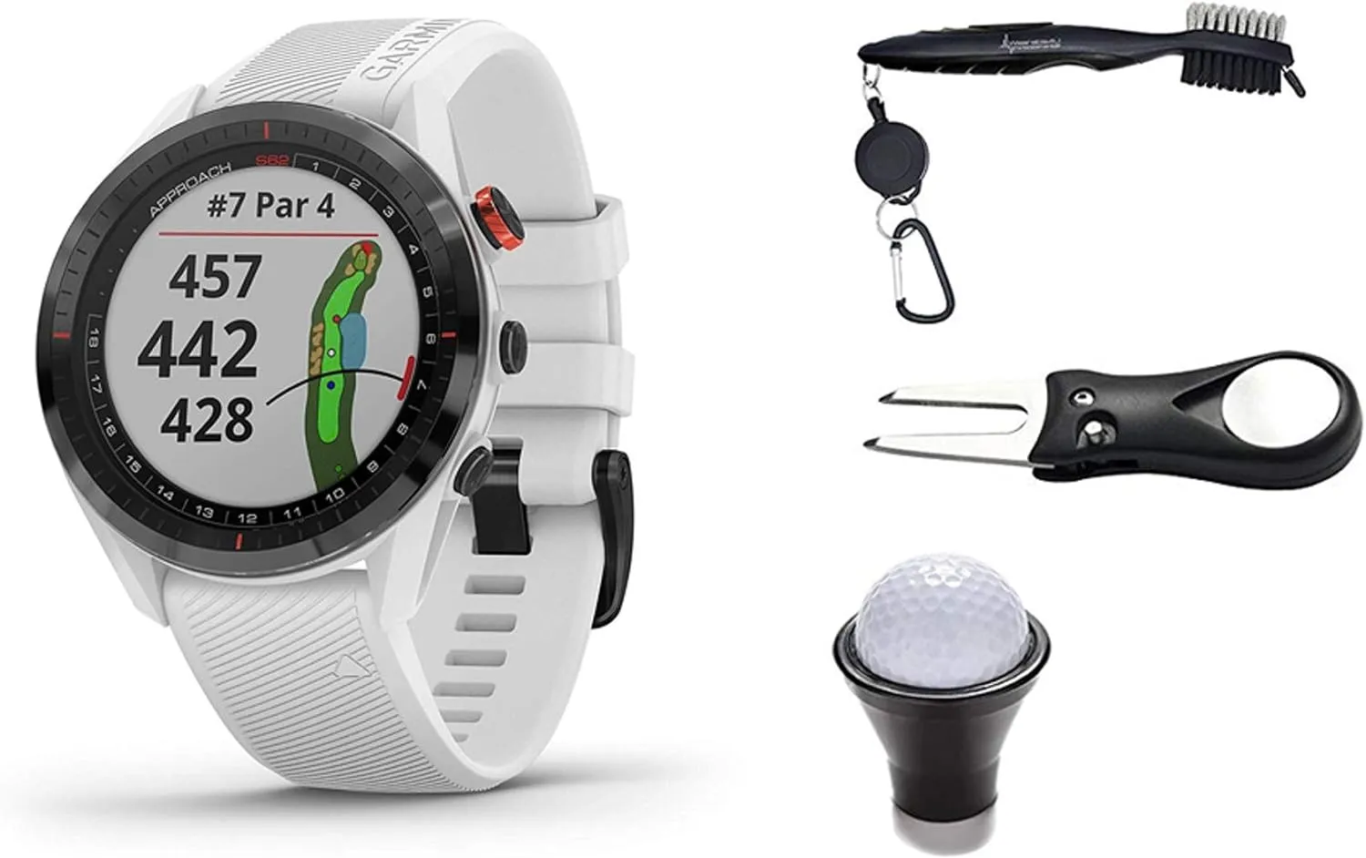 Garmin Approach S62, Premium Golf GPS Watch, Built-in Virtual Caddie, Mapping and Full Color Screen