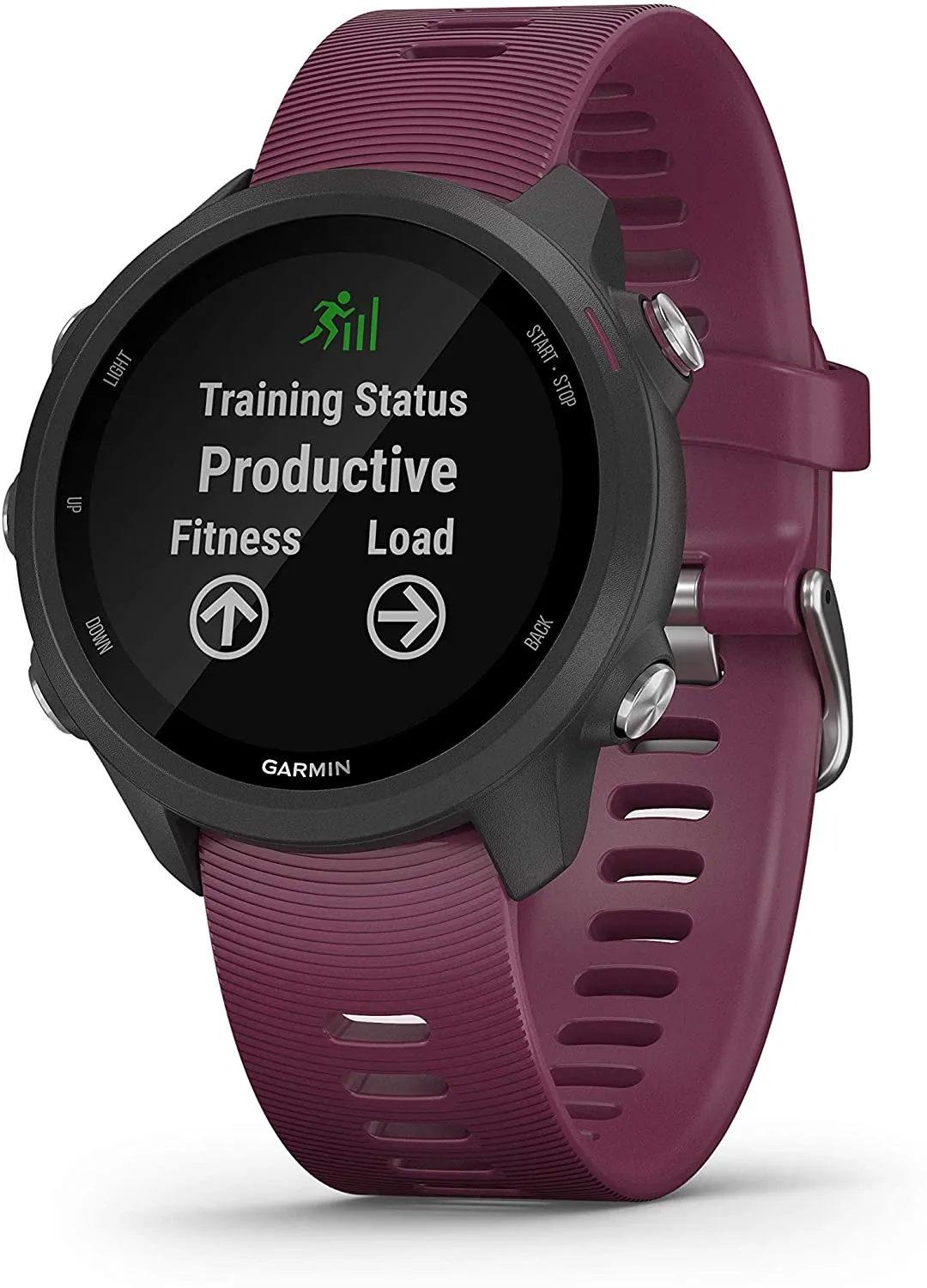 Garmin Forerunner 245 GPS Running Smartwatch (010-02120-01, Khaki/Red/White)