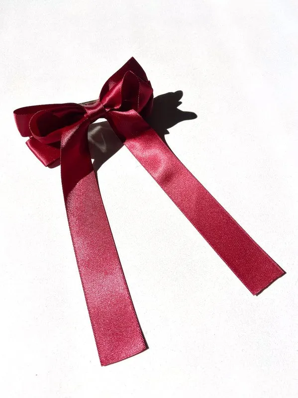 Karenda Classic Satin Hair Bow Barrette (Multi) *FINAL SALE*