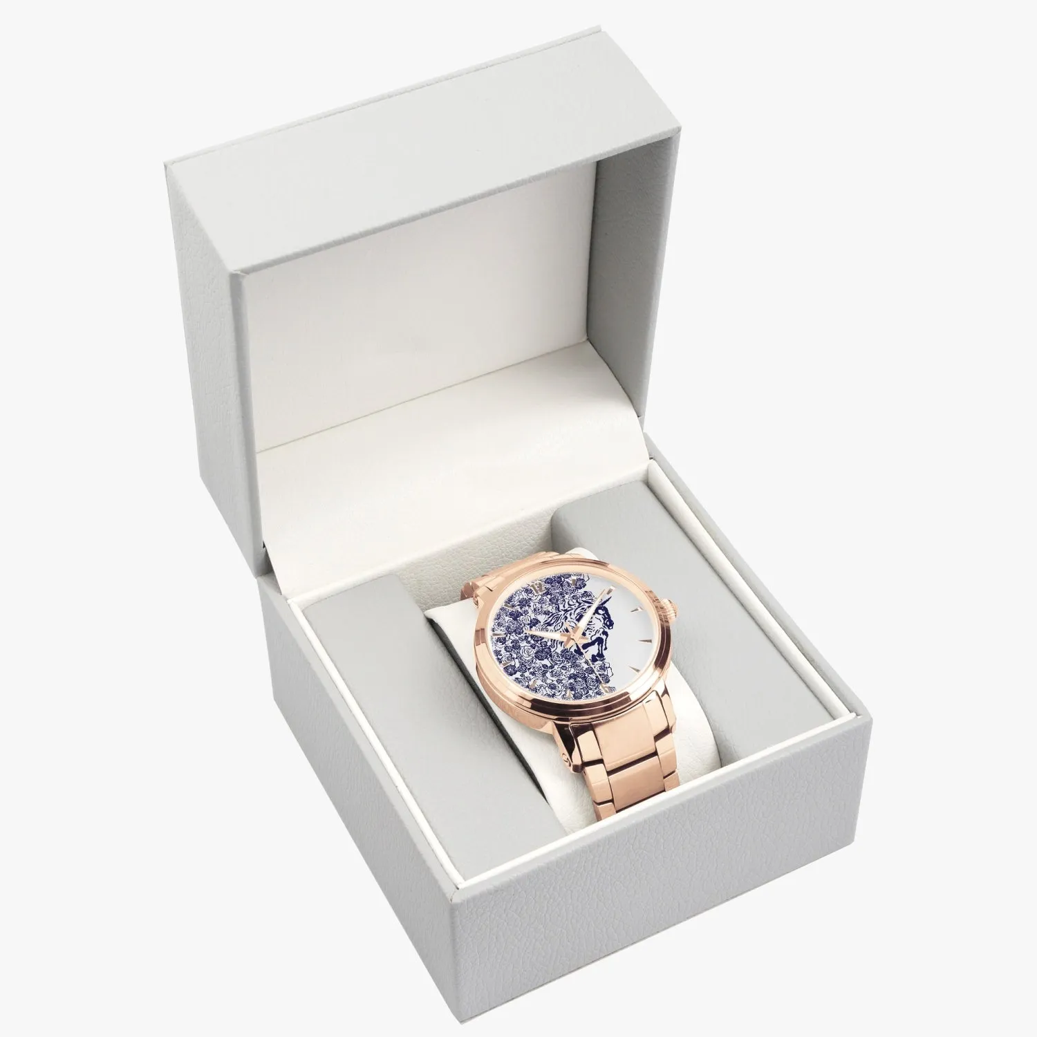 Lee EXCELLENT Stainless Steel Strap Automatic Watch [Mens] - Cobalt Roses