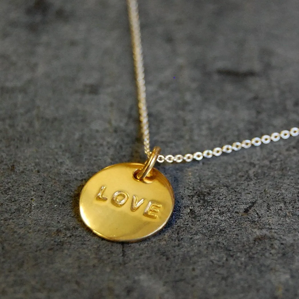 'love coin' necklace | 24k gold-plated