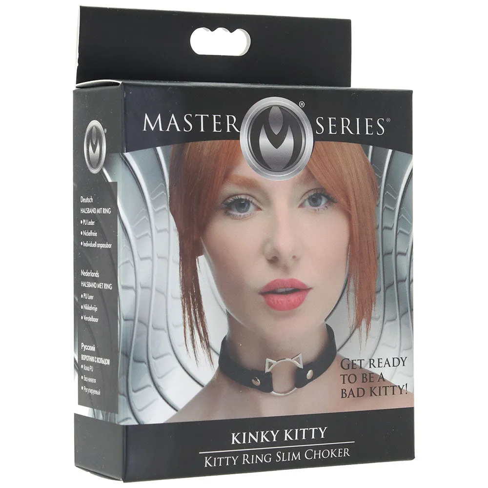 Master Series Kinky Kitty Slim Choker in Black