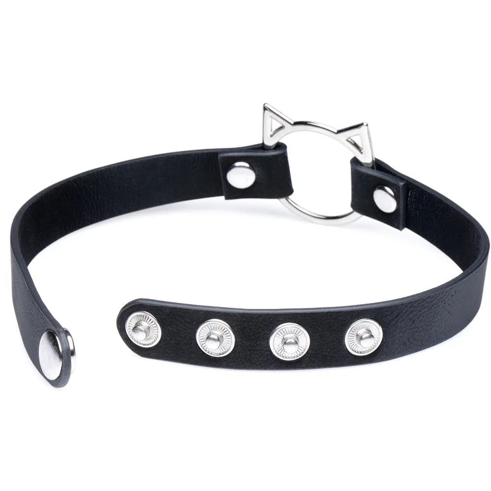 Master Series Kinky Kitty Slim Choker in Black