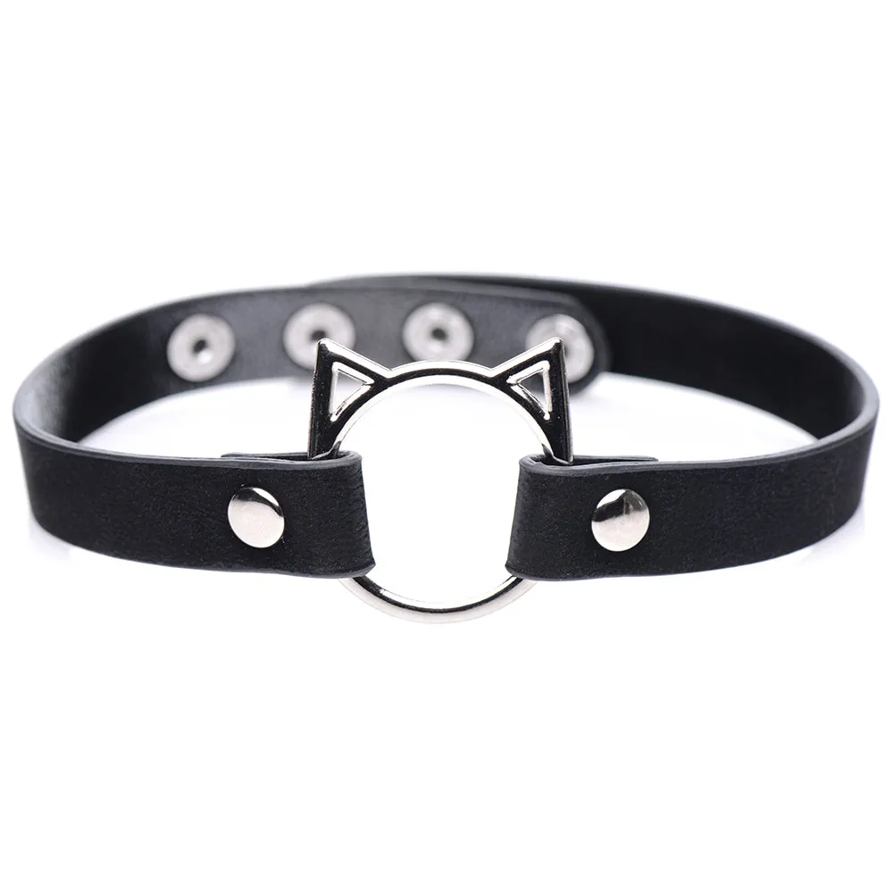 Master Series Kinky Kitty Slim Choker in Black