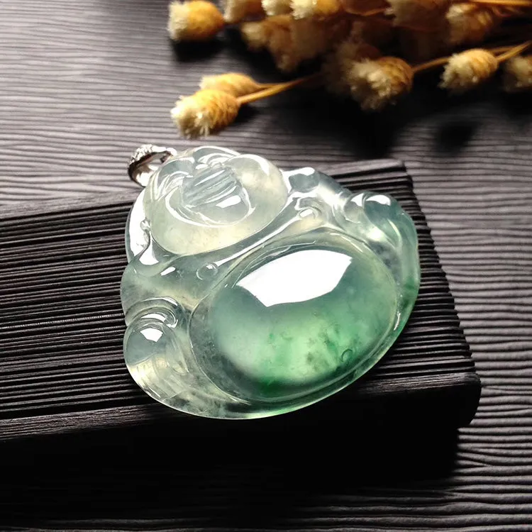 Natural Jade Pendant Jadeite Buddha Pendant PT362