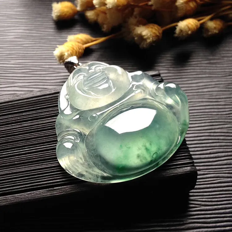 Natural Jade Pendant Jadeite Buddha Pendant PT362