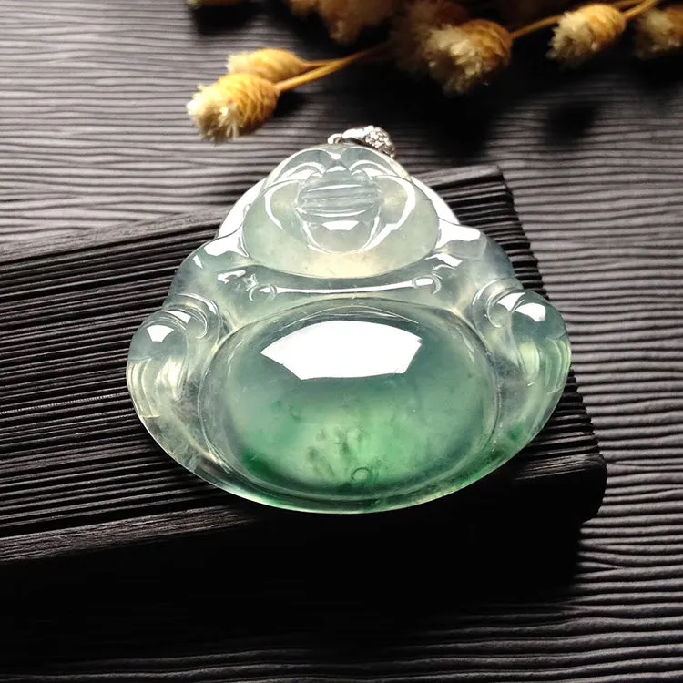 Natural Jade Pendant Jadeite Buddha Pendant PT362