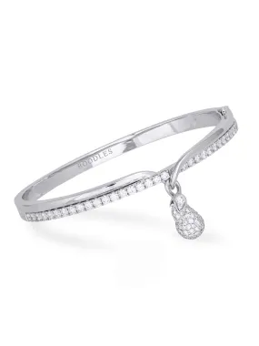 Orchard Pavé White Gold Diamond Bangle