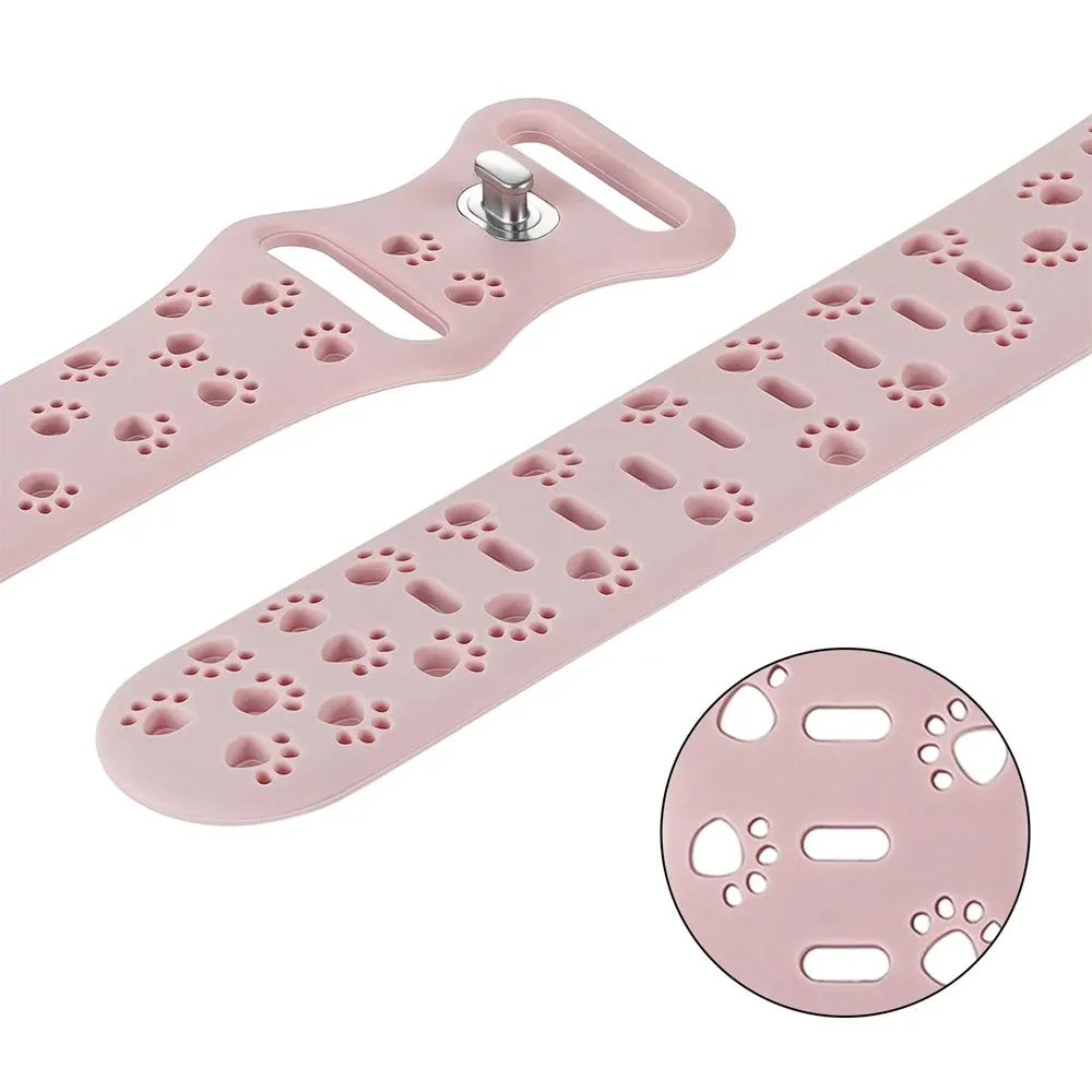 Paws & Play Hollow-Out Silicone Strap for Apple Watch - Pink