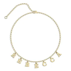 Personalised Word and Name Choker Necklace