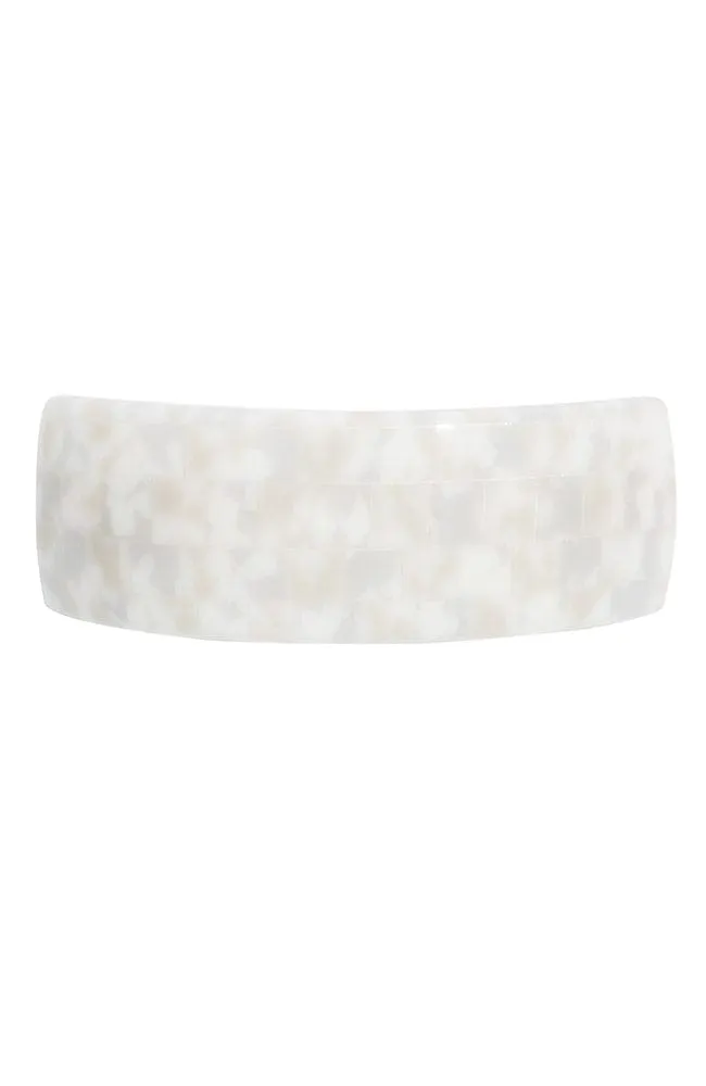 Rectangle Volume Barrette - Coconut Milk