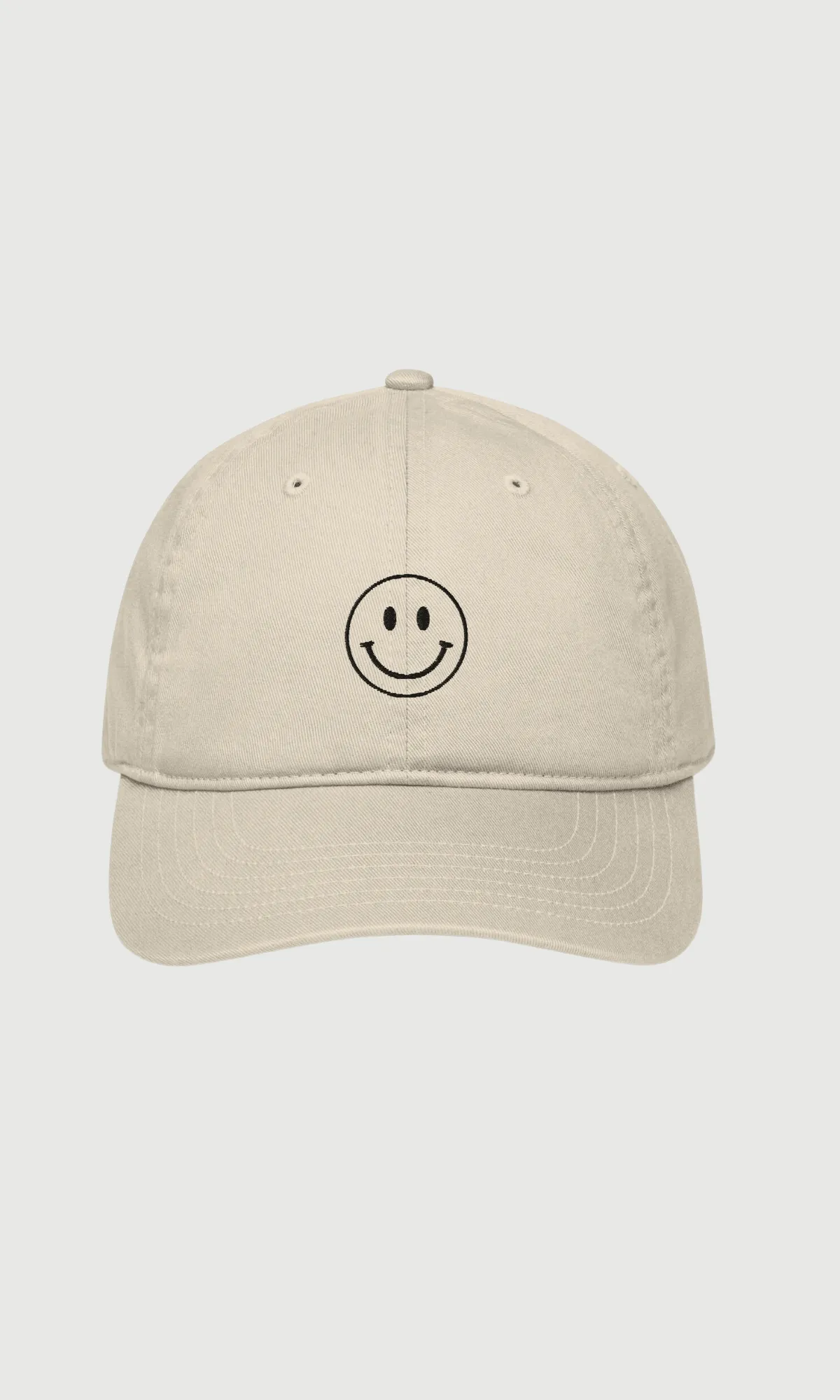 Retro Smiley | Embroidered Organic Cotton Hat