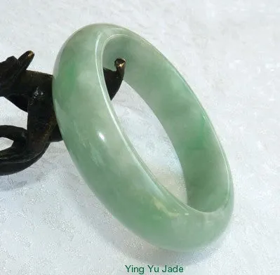 Sale-"Glowing" Good Green Jadeite Jade Bangle Bracelet 56mm (BB2810)