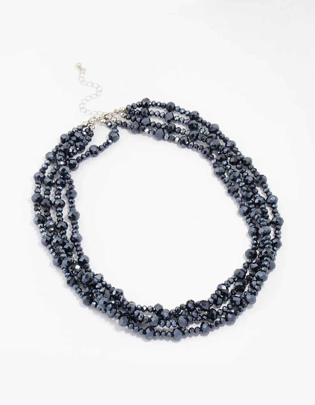 Silver Midnight Cord Choker Necklace