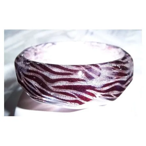 Silver Sparkle Zebra Bangle