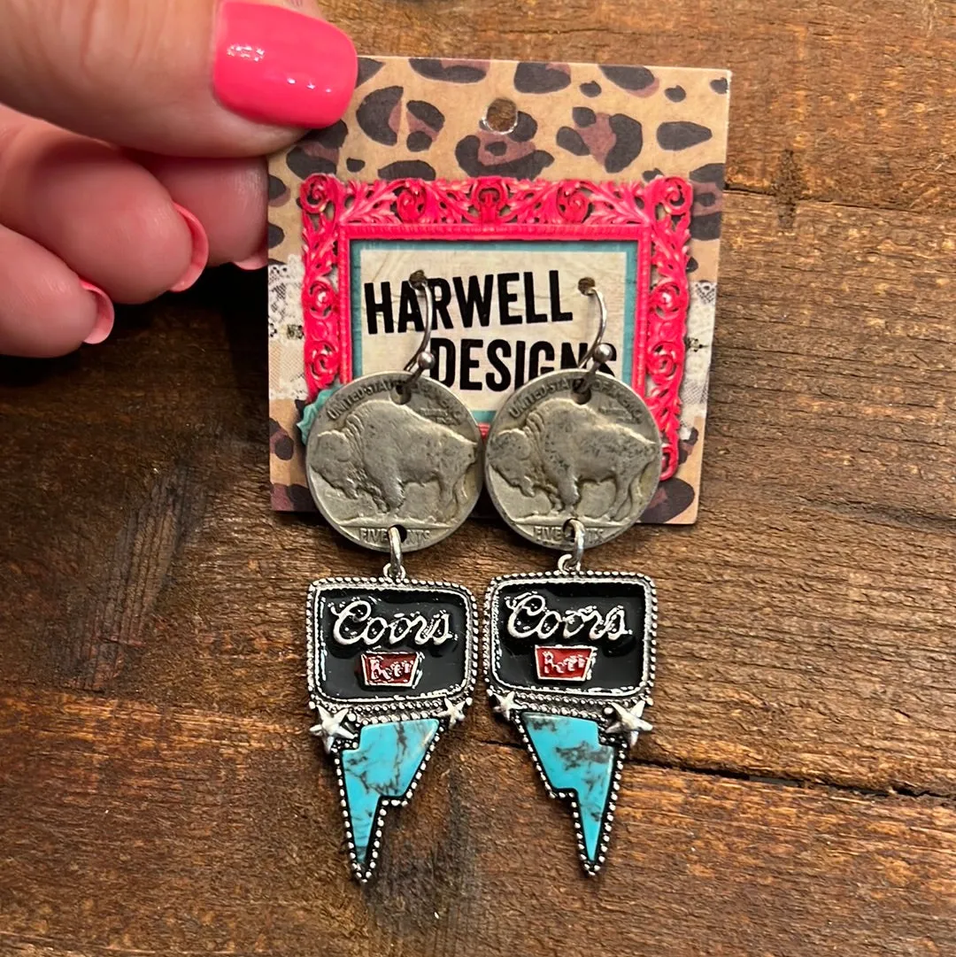 SL Coors Coin Earrings