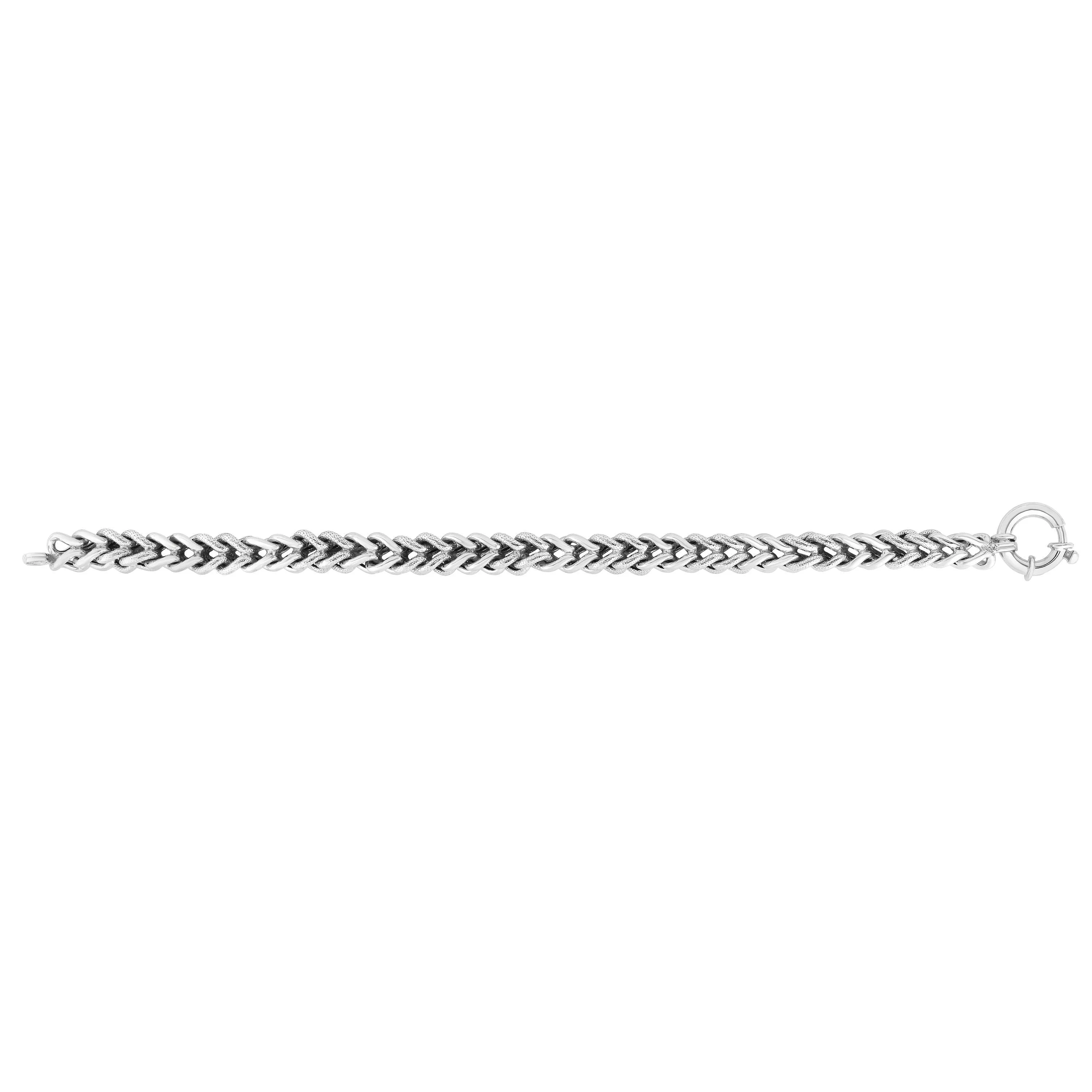 Sterling Silver Franco Chain Women's Bracelet, 7.5"