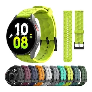 TheHorse 20mm Range compatible Silicone Football Pattern Watch Straps