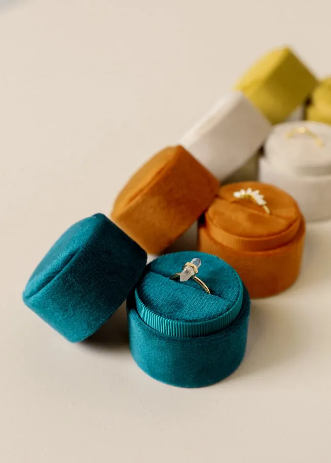 Velvet Ring Box - Multiple Colors   Shapes