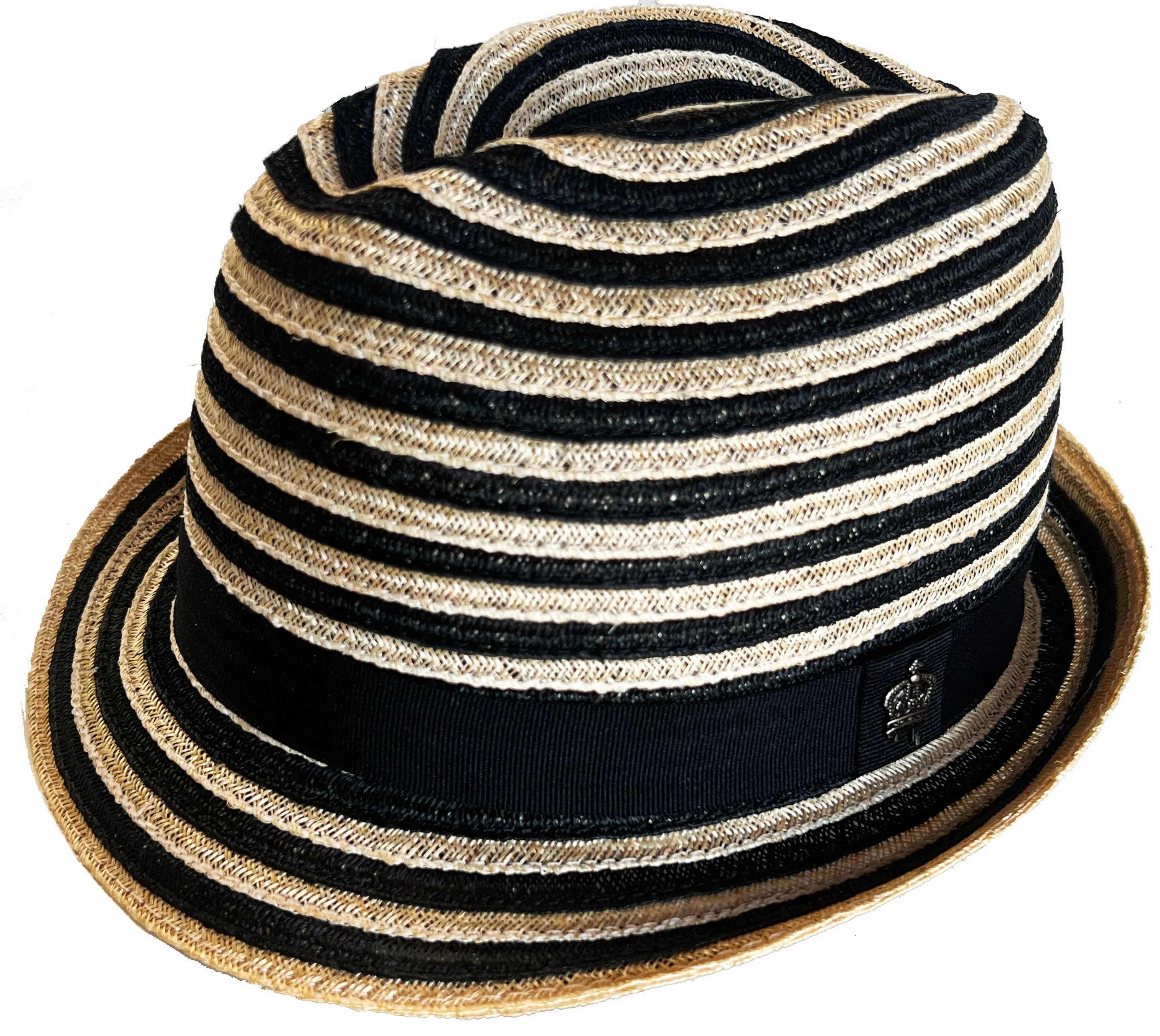 Vintage Christys' Crown Sisal Straw Stingy Brim Fedora