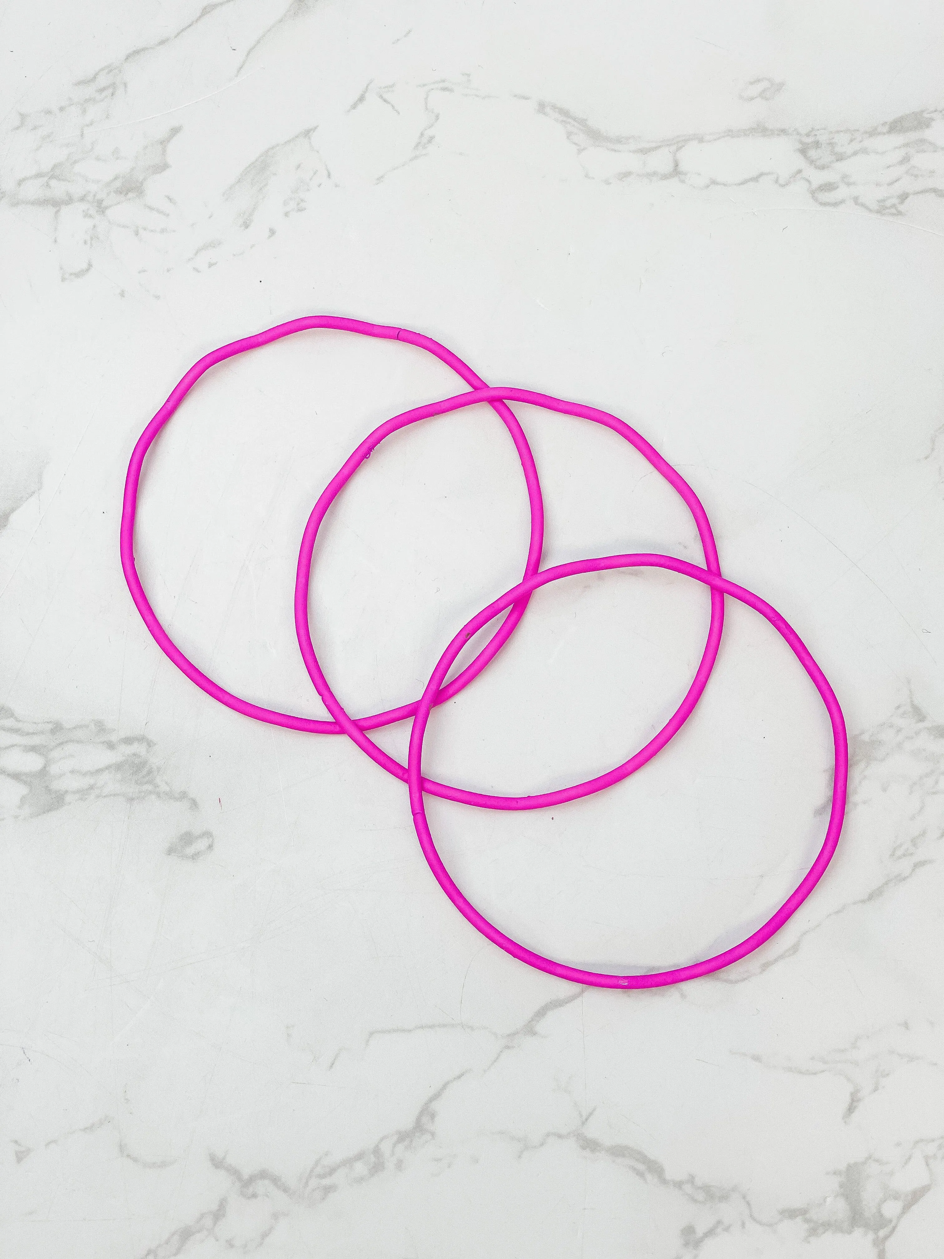 Wave Bangle Set of 3 - Pink