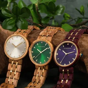 Wooden Timepieces - Handcrafted Oliver and Purple Heart Wood Watches